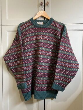 100% Wool vintage fair isle sweater